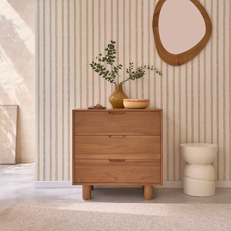 Cómoda de madera de teca 80 cm