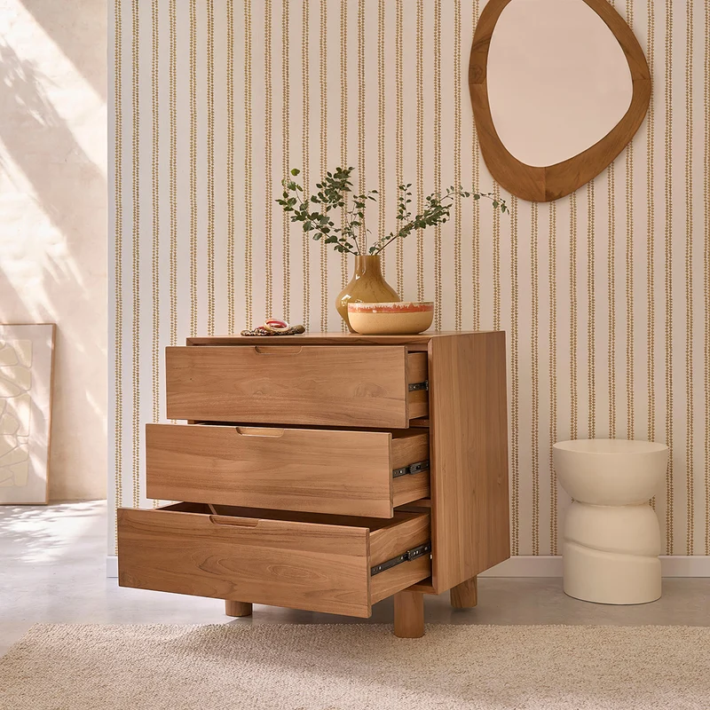 Cómoda de madera de teca 80 cm