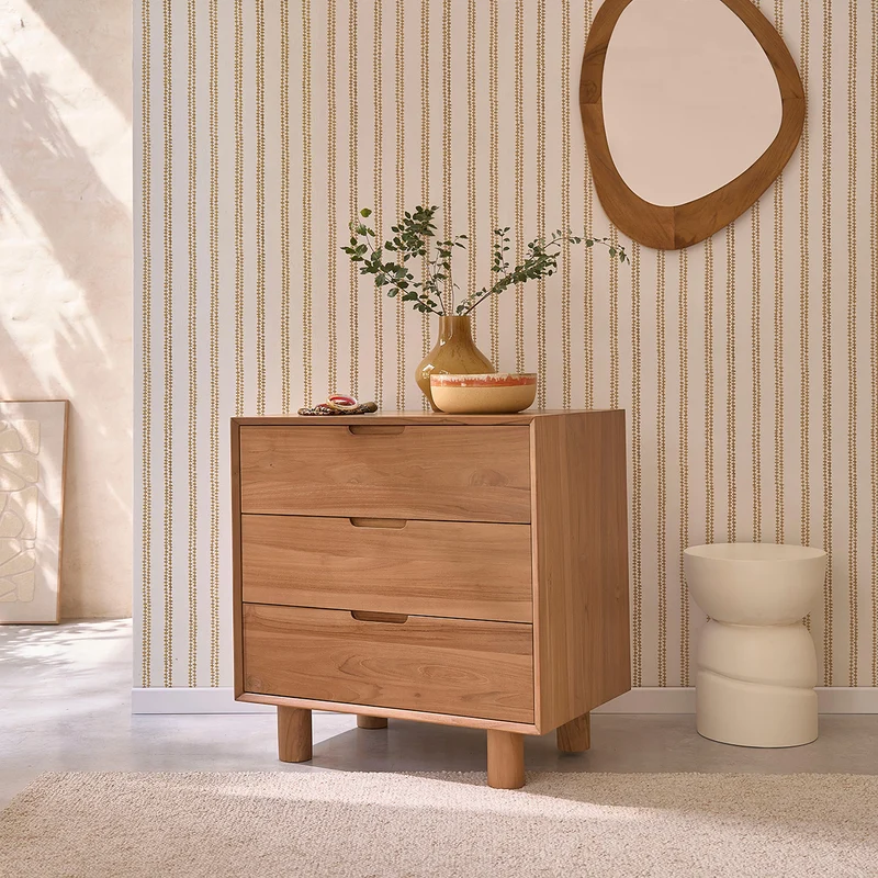 Cómoda de madera de teca 80 cm