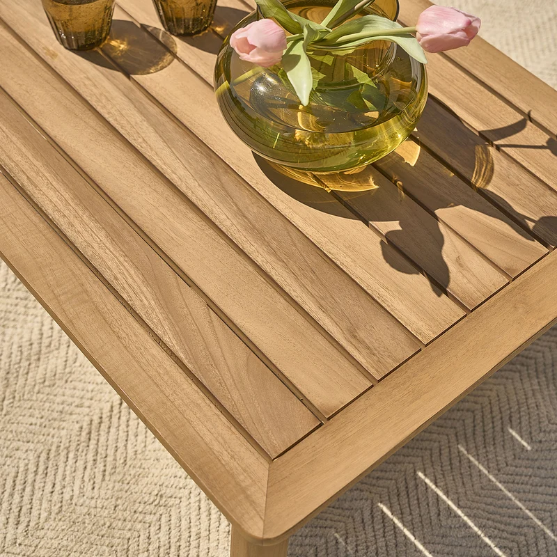 Mesa de centro de jardín de teca maciza