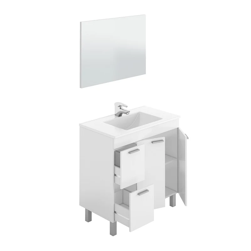 Conjunto baño Aktiva Blanco con columna - Envio Gratis