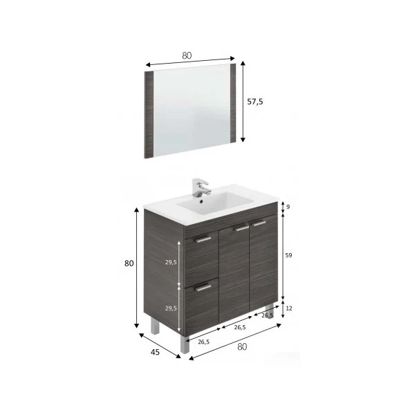 Conjunto baño Aktiva Blanco con columna - Envio Gratis