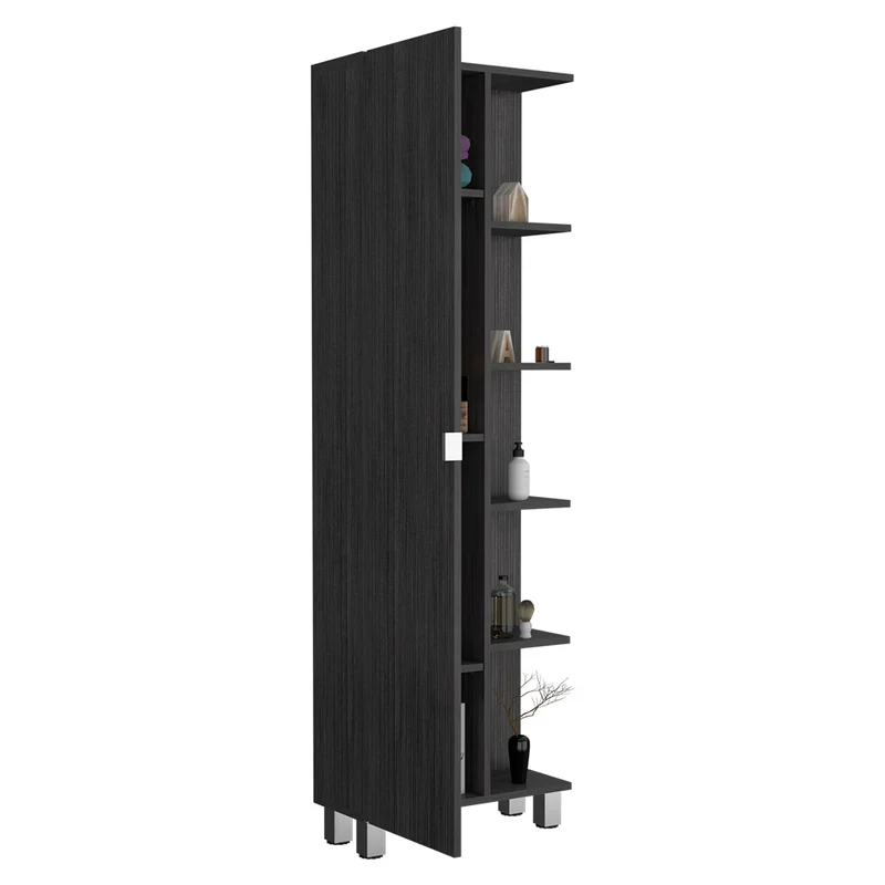 Torre de baño vertical Urano en melamina con 9 estantes