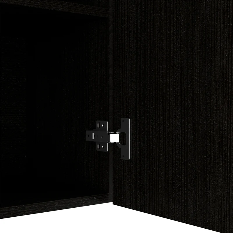 Mueble de pared para cocina Rochet en melamina con 4 gabinetes y 3 estantes