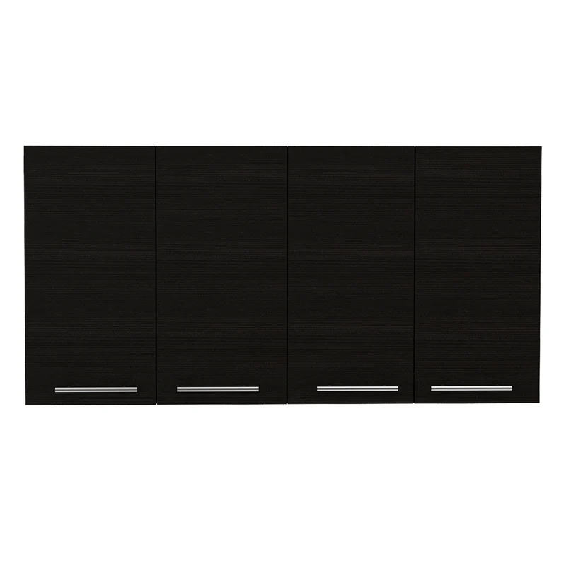 Mueble de pared para cocina Paris en melamina con 4 gabinetes y 2 estantes