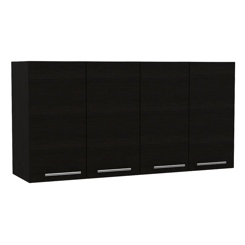 Mueble de pared para cocina Paris en melamina con 4 gabinetes y 2 estantes