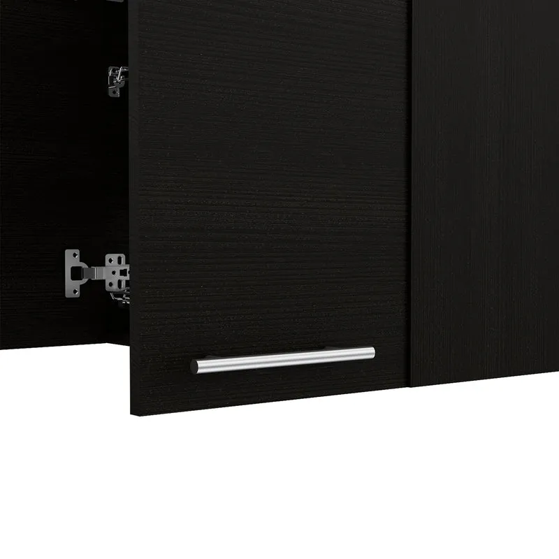 Mueble de pared para cocina Paris en melamina con 4 gabinetes y 2 estantes