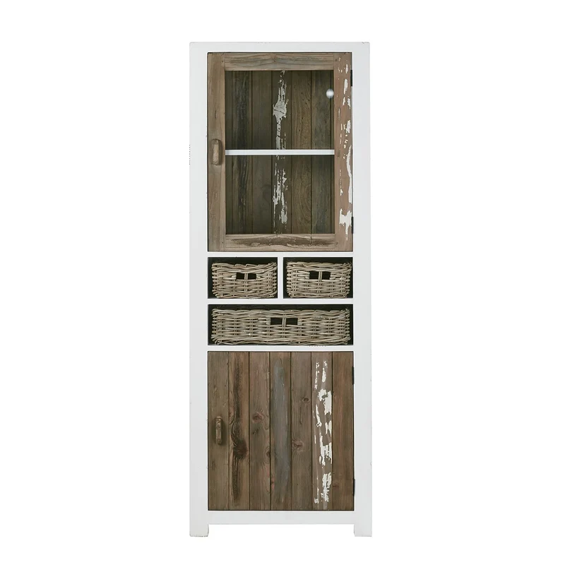 Vajillero de madera maciza reciclada 70 cm