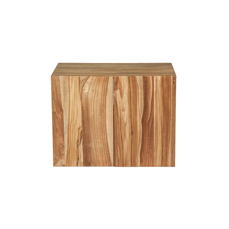 Mueble de lavabo de teca maciza suspendido 80 cm