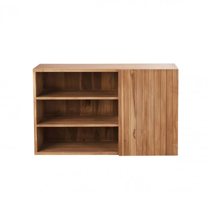 Mueble de lavabo de teca maciza 120 cm