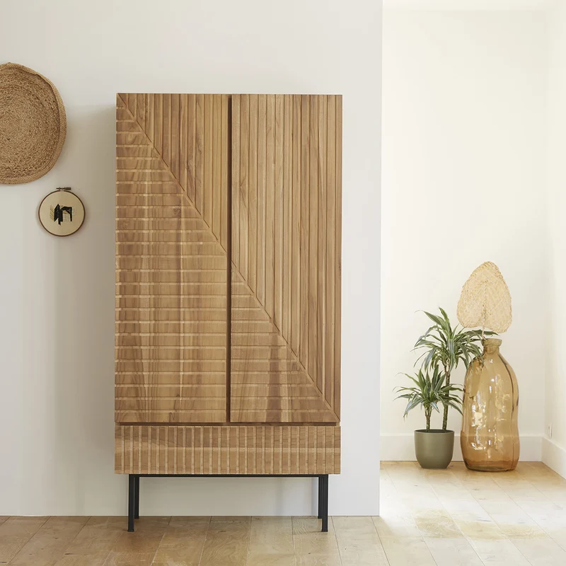 Armario de teca maciza 95 cm