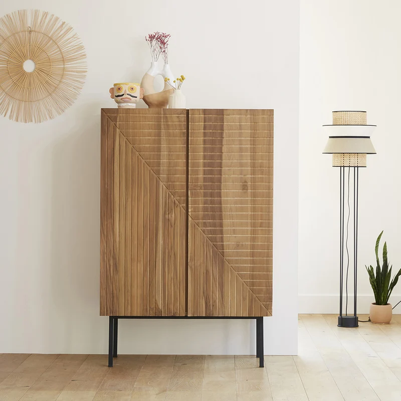 Armario de teca maciza 100 cm
