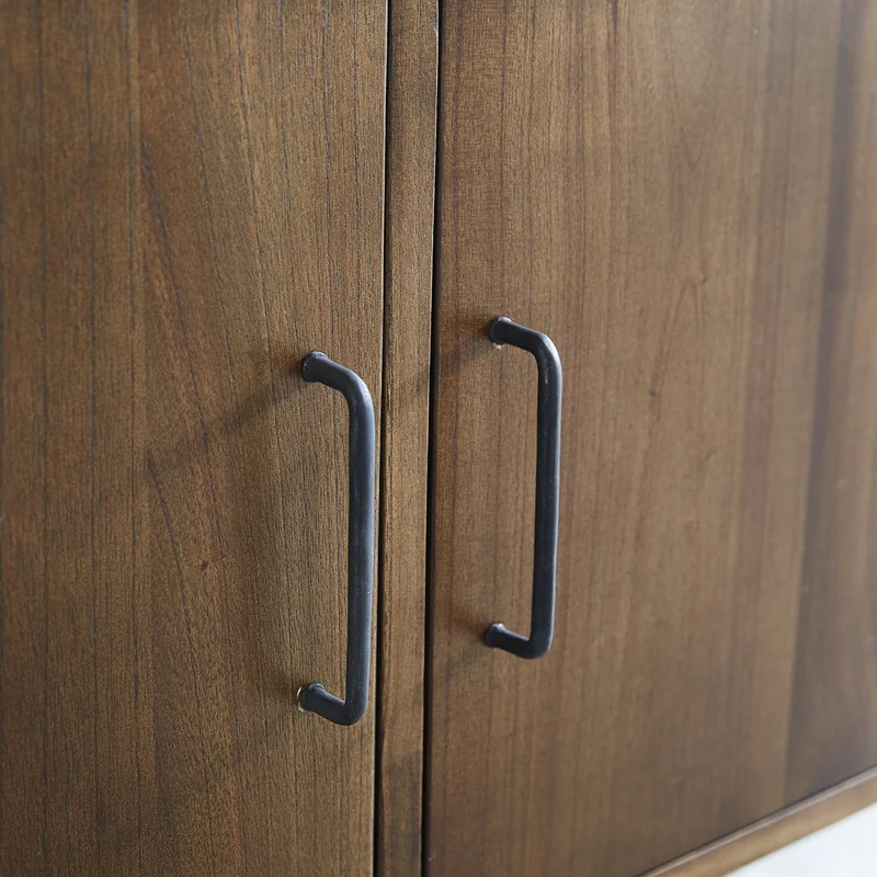 Mueble de baño de mindi macizo 135 cm doble tablero