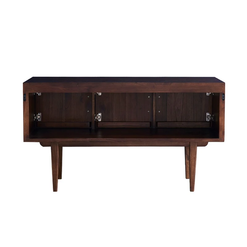 Mueble de baño de mindi macizo 135 cm doble tablero