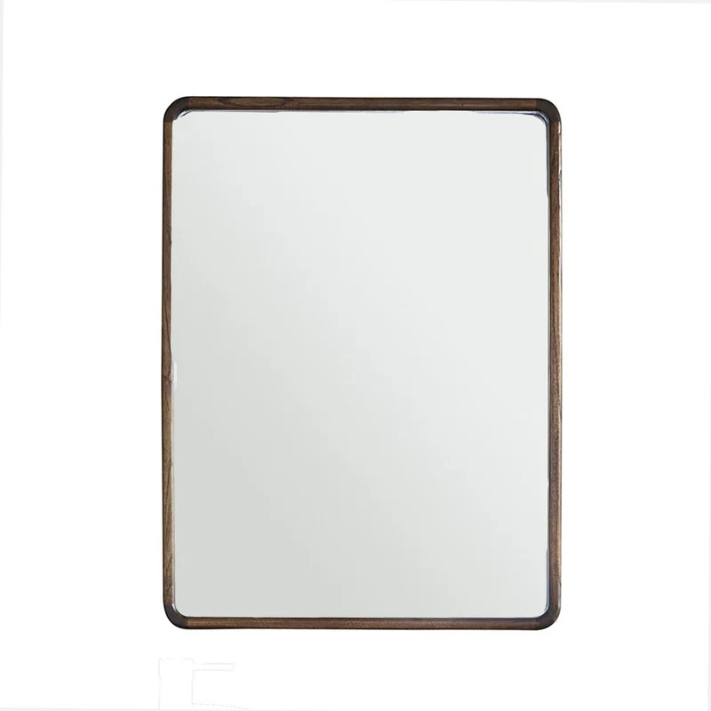 Espejo de mindi macizo rectangular 80x60 cm