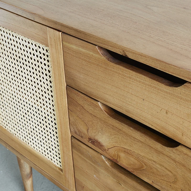 Mueble de lavabo de mindi macizo y rejilla 85 cm