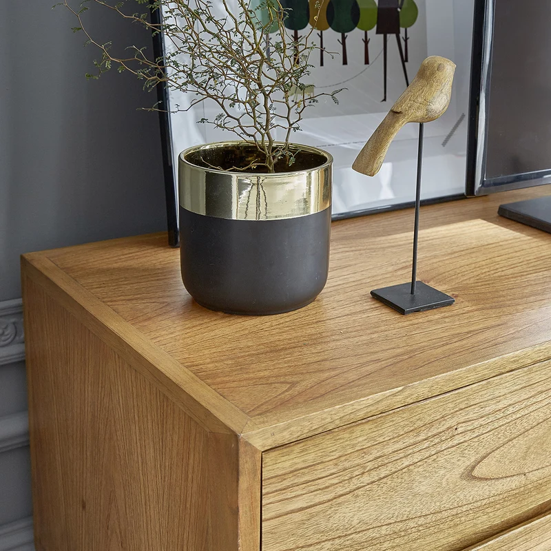 Mueble de TV de mindi macizo 140 cm