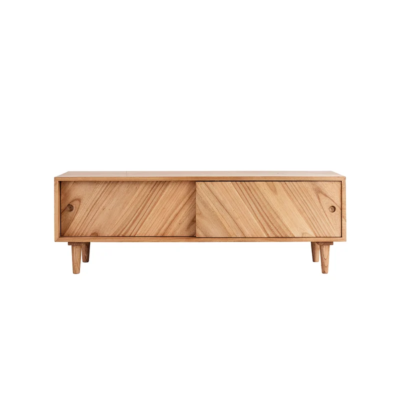 Mueble de TV de mindi macizo de 135 cm