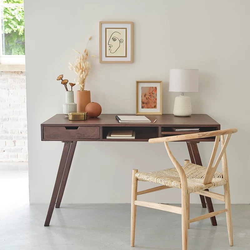 Escritorio de mango macizo de 120 cm