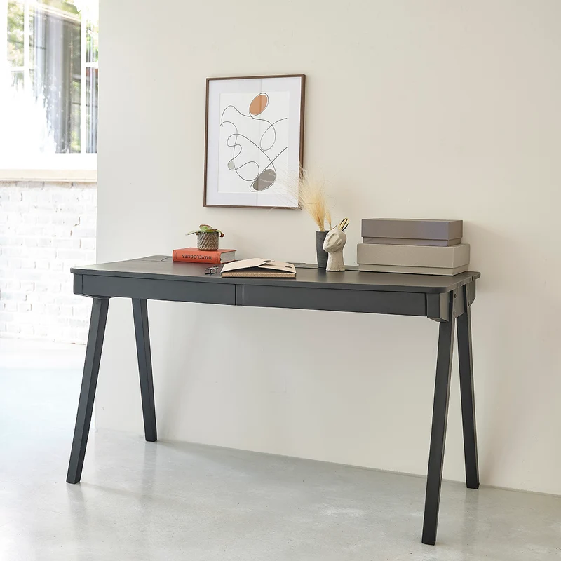 Escritorio de mango macizo de 130 cm