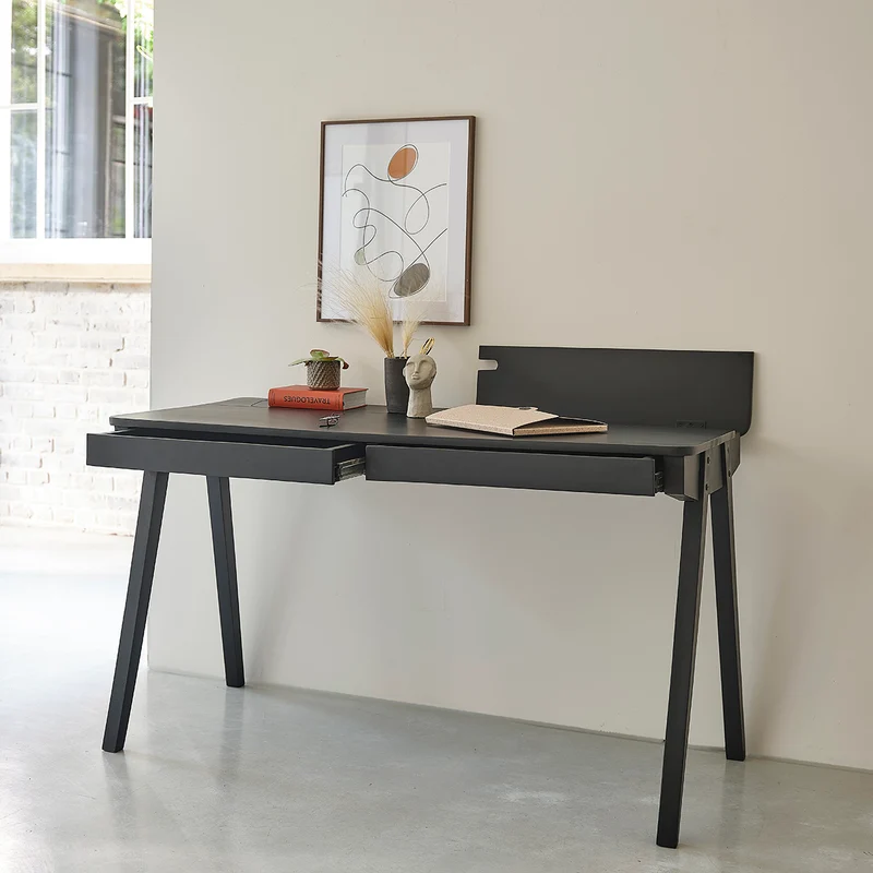 Escritorio de mango macizo de 130 cm