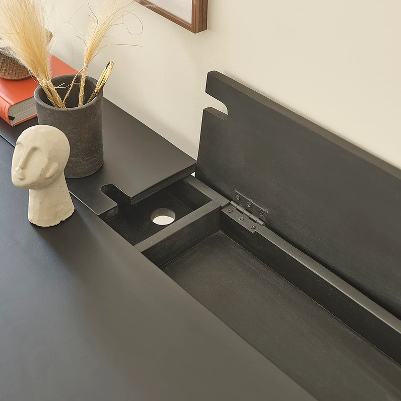 Escritorio de mango macizo de 130 cm