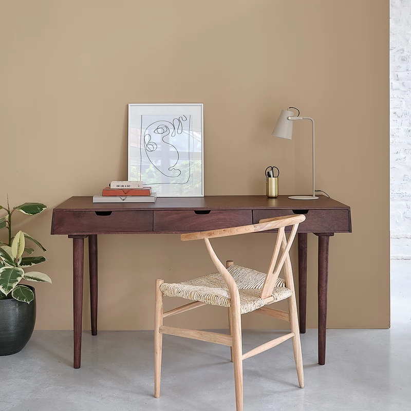 Escritorio de mango macizo de 140 cm