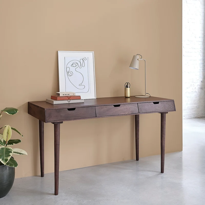 Escritorio de mango macizo de 140 cm
