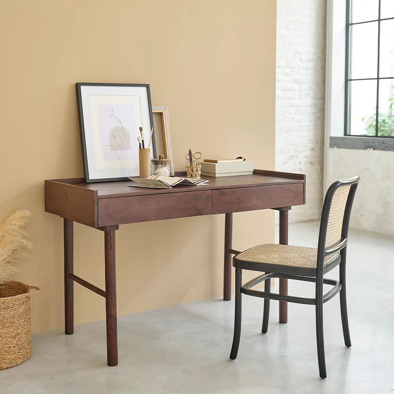 Escritorio de mango macizo de 125 cm
