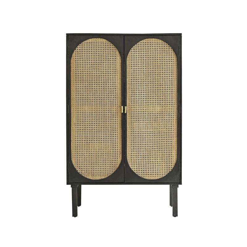 Armario de mango macizo y rejilla de 90 cm