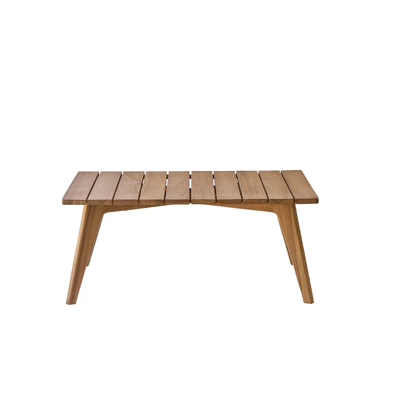 Mesa baja de exterior de teca maciza