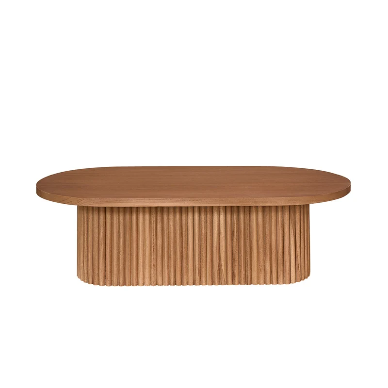 Mesa baja de teca maciza de 120 cm
