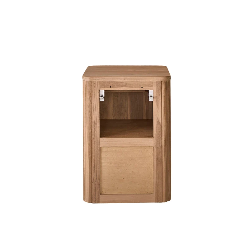 Mueble de lavabo suspendido de teca maciza 40 cm