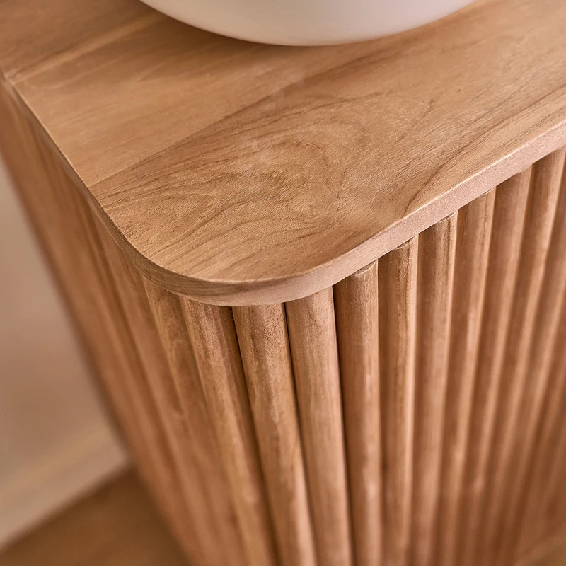 Mueble de lavabo de teca maciza de 40 cm