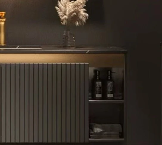 Mueble de baño 4 piezas 100-80 Olimpo lacado grafito