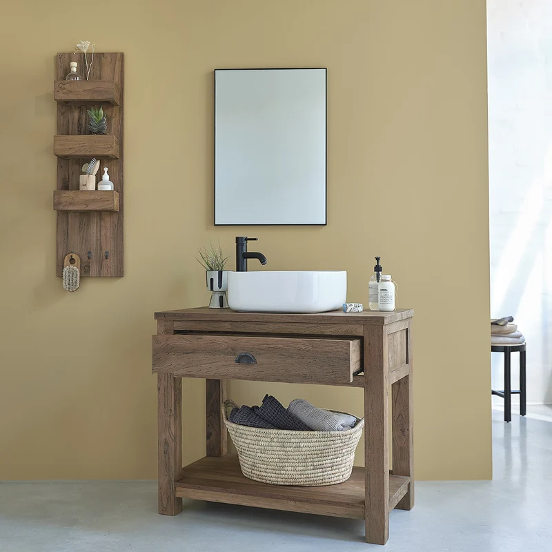 Mueble para lavabo de teca reciclada de 90 cm
