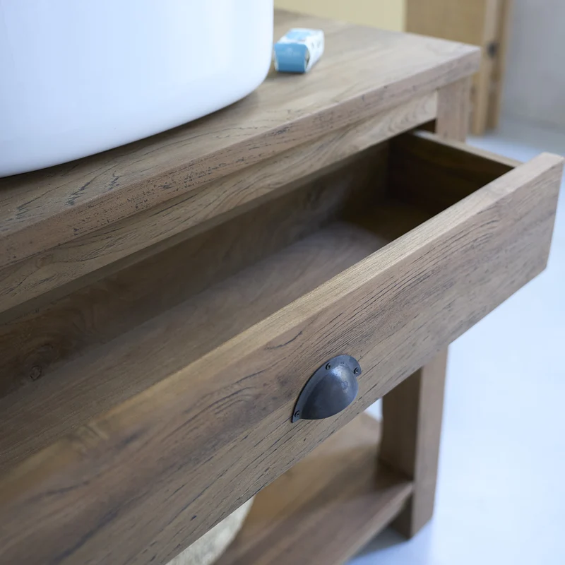 Mueble para lavabo de teca reciclada de 90 cm