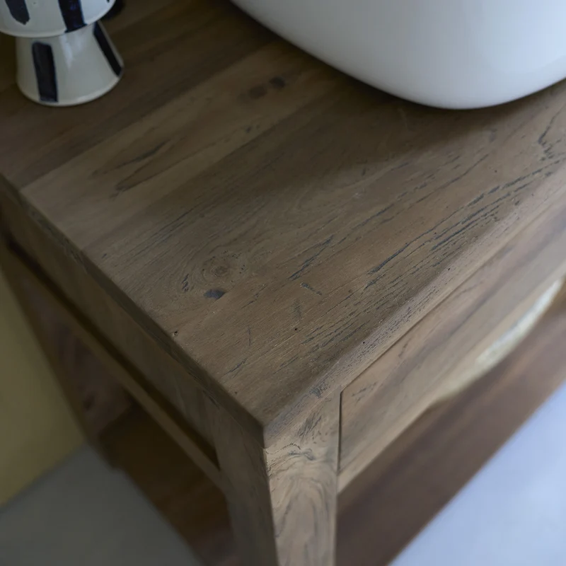 Mueble para lavabo de teca reciclada de 90 cm