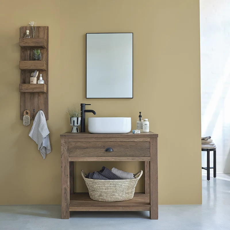 Mueble para lavabo de teca reciclada de 90 cm