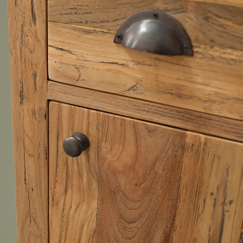 Columna de teca maciza reciclada de 170 cm