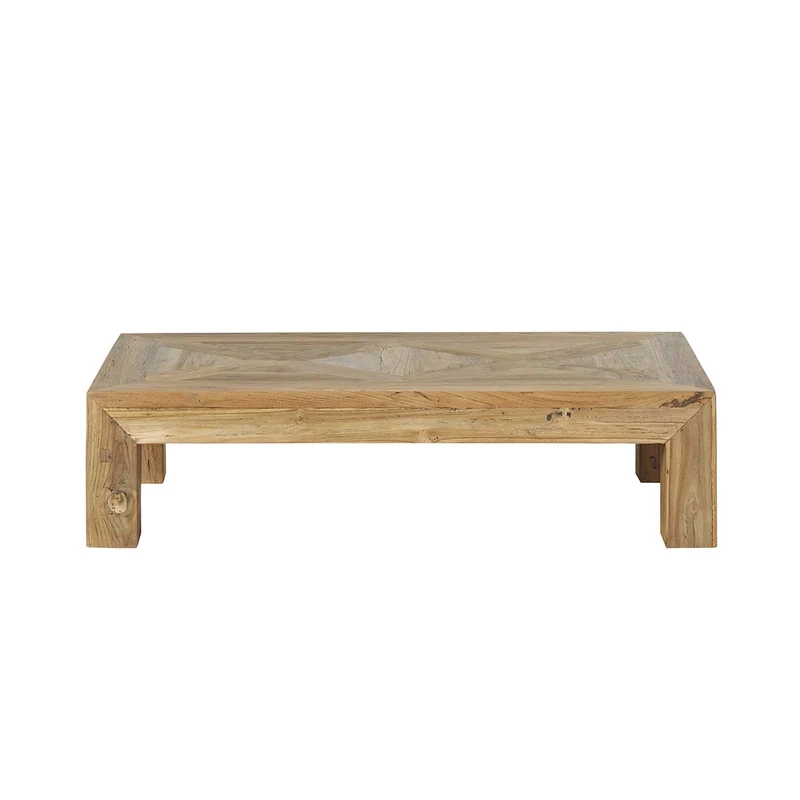 Mesa baja de teca maciza reciclada 120 cm