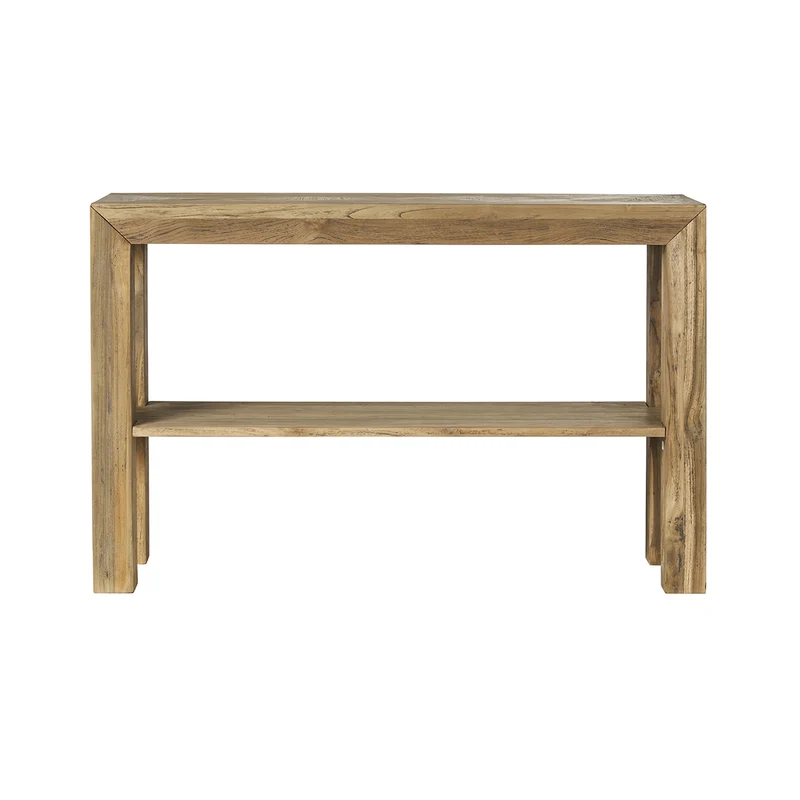 Consola de teca maciza reciclada de 120 cm