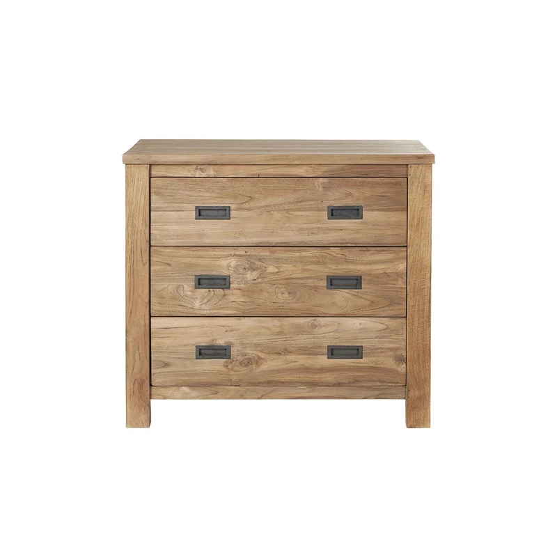 Cómoda de teca maciza reciclada de 90 cm