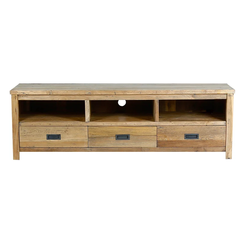 Mueble de TV de teca maciza reciclada de 160 cm