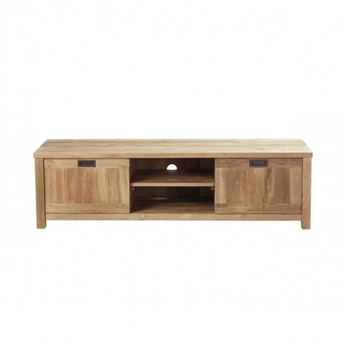Mueble de TV de teca maciza reciclada de 160 cm