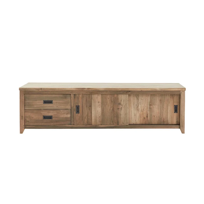 Mueble de TV de teca maciza reciclada de 180 cm