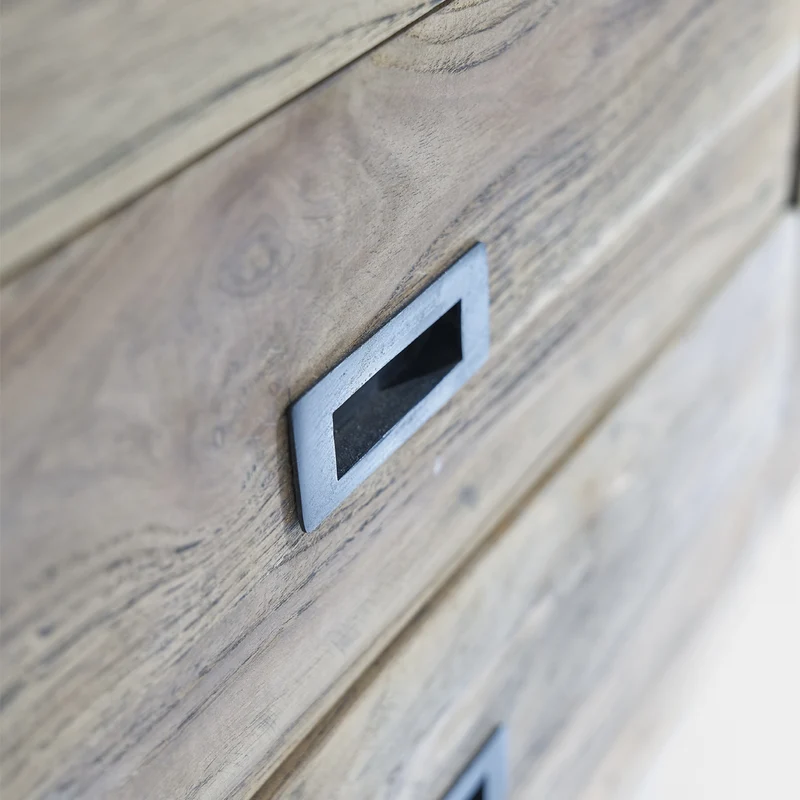 Mueble de TV de teca maciza reciclada de 180 cm