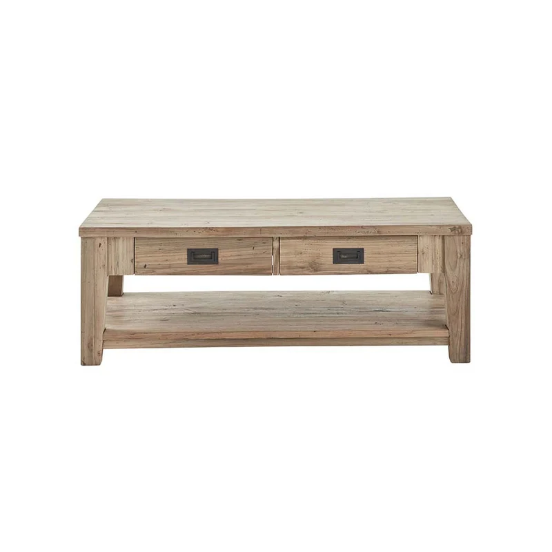 Mesa baja de teca maciza reciclada 120 cm