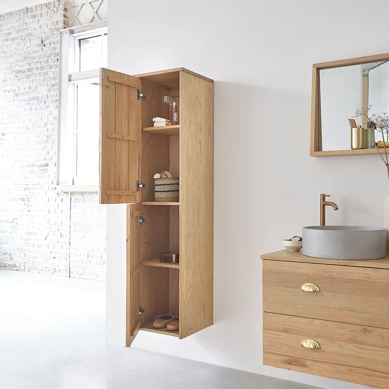 Columna de baño de roble de 150 cm