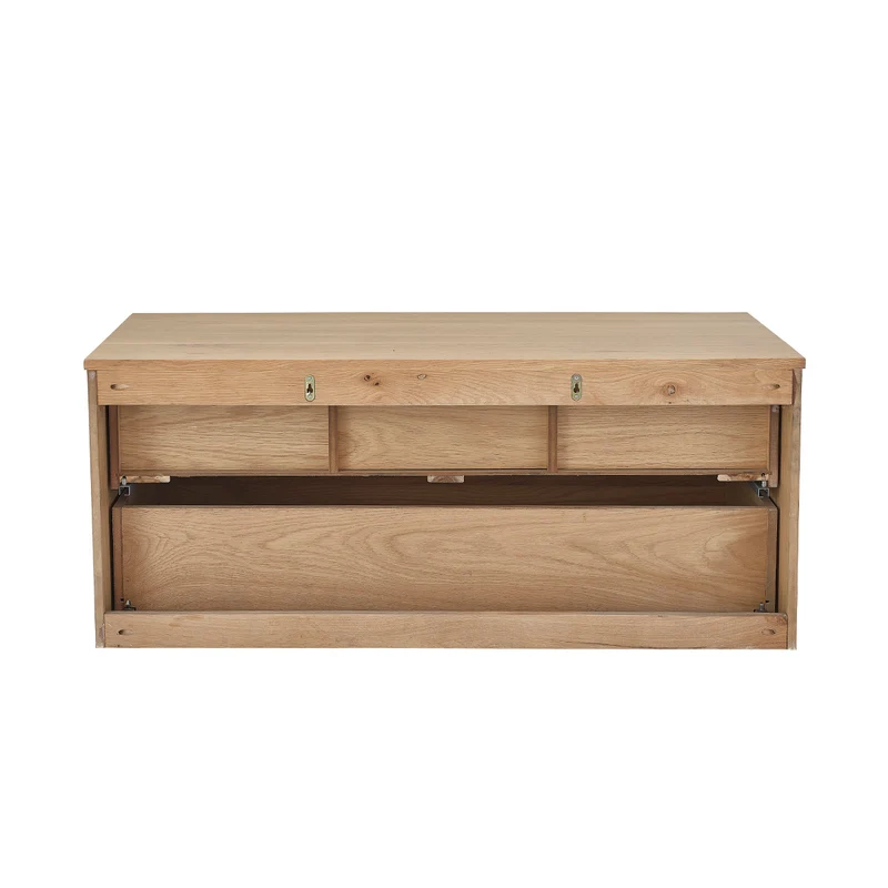 Mueble suspendido para lavabo de roble 120 cm